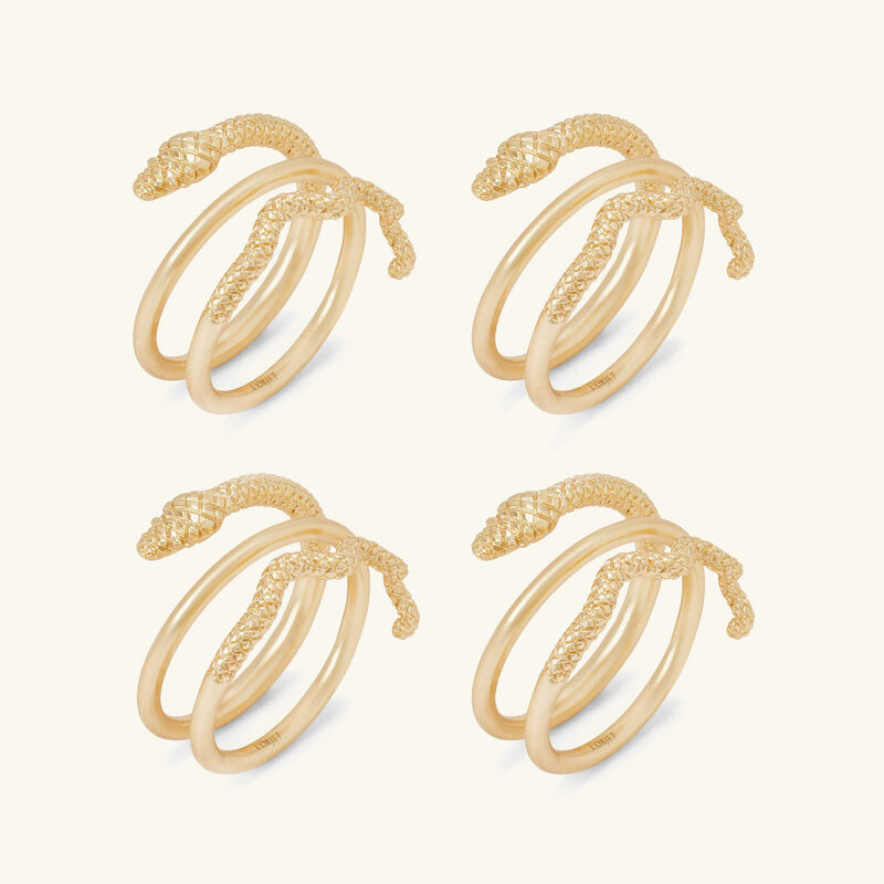 l objet serpent napkin rings gold set of 4