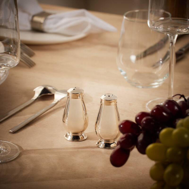 Albi Salt & Pepper Shakers Silver Plated christofle albi salt pepper shakers silver plated