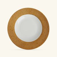 bernardaud ecume soup plate round gold 29cm