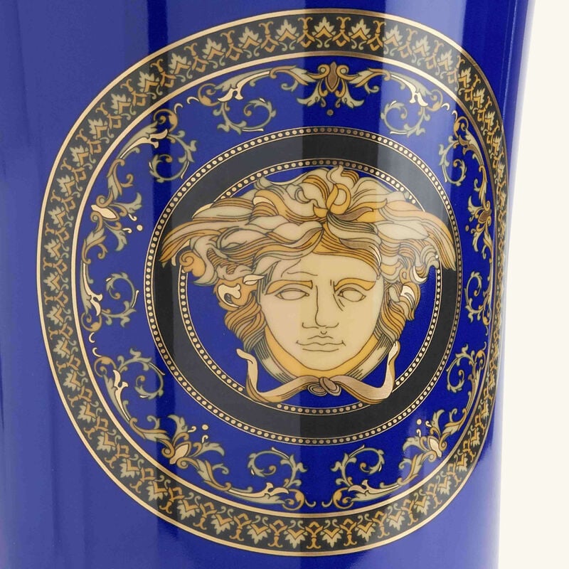 Medusa Vase Medium Blue versace medusa vase medium blue
