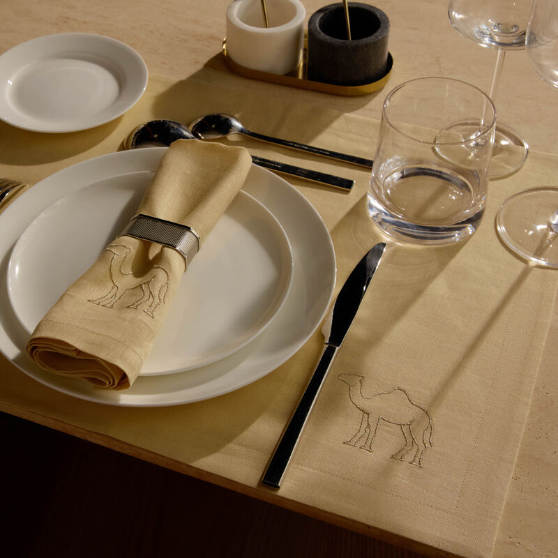 catherine denoual camel placemat beige