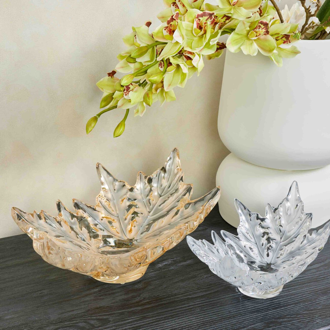 lalique champs  lys es centerpiece small gold