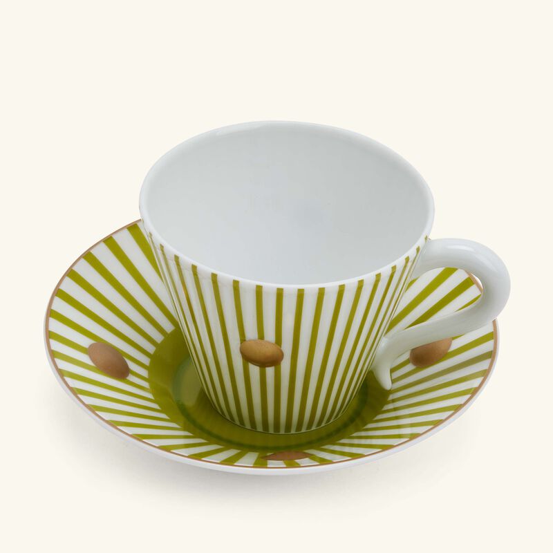 Absinthe Coffee Cup & Saucer Green Set Of 2 bernardaud absinthe coffee cup saucer green set of 2