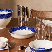 bernardaud in bloom serving bowl blue 24cm