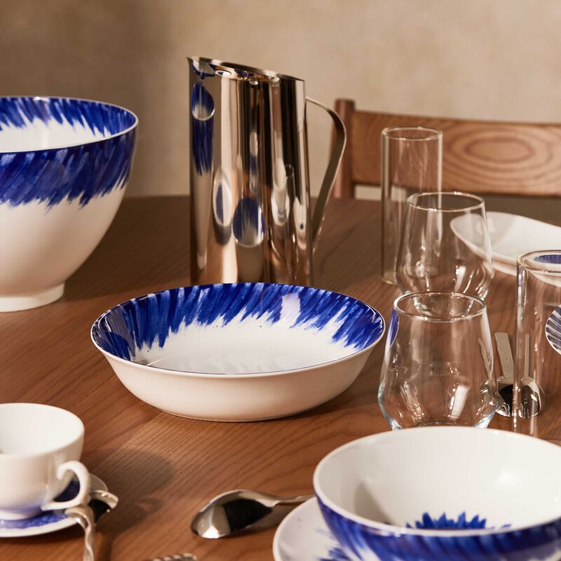 bernardaud in bloom serving bowl blue 24cm