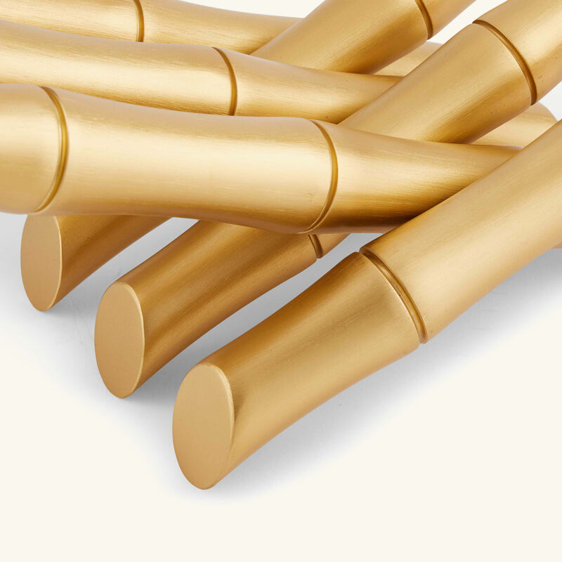 لوبجيه مسند الكتب بامبو باللون الذهبي