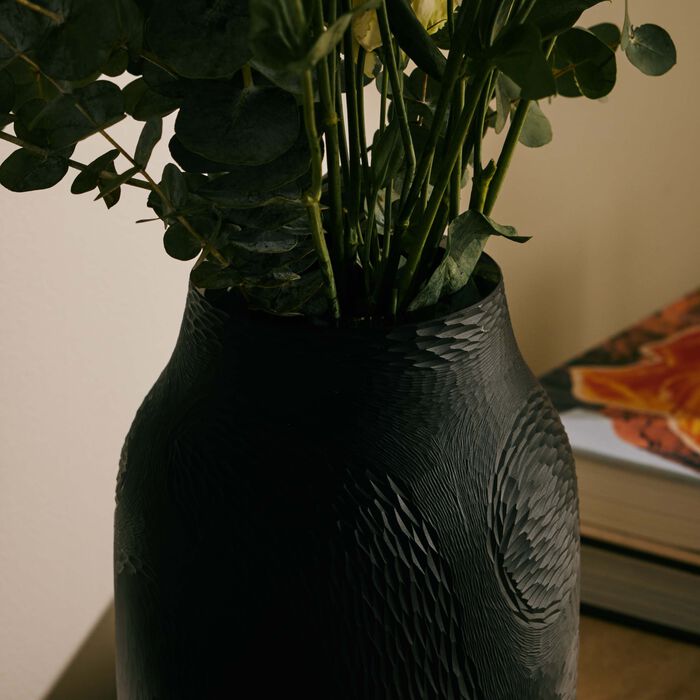 روكل مزهرية هيروين ميريه مستديرة كبيرة باللون الدخاني