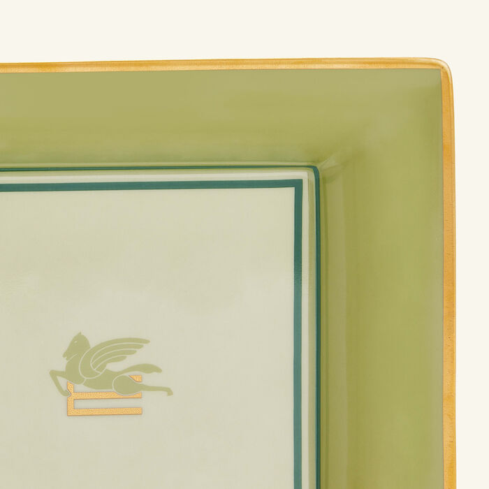 etro pegaso trinket tray square small green