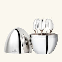 christofle mood asia serving tray round large stainless steel