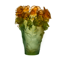 Rose Passion Green & Orange Vase, small