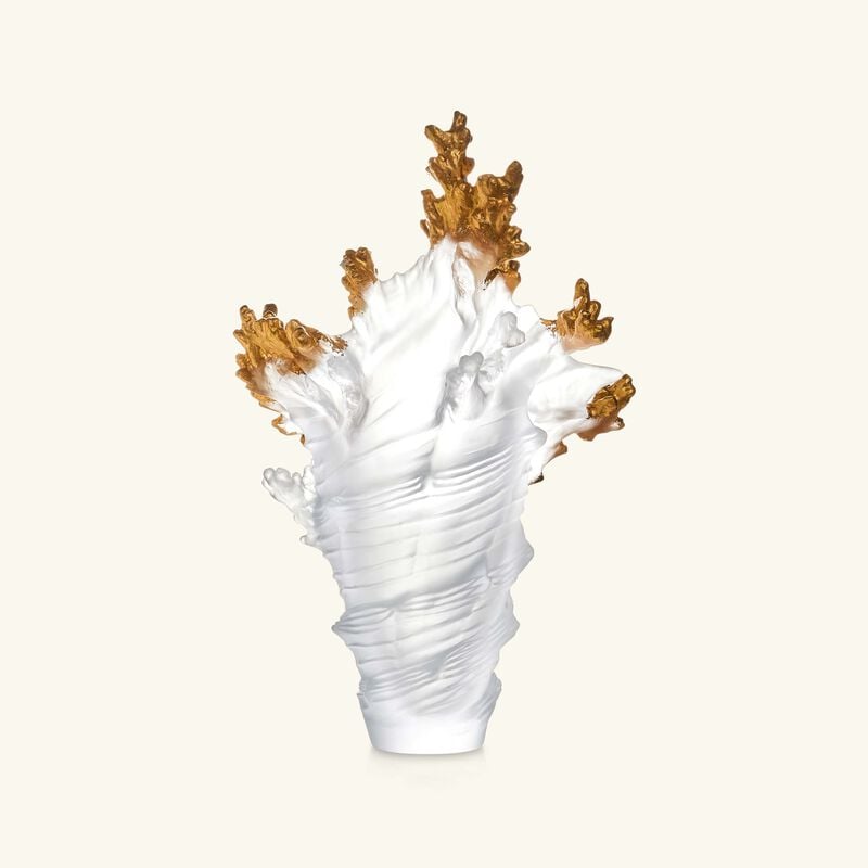 Gilded Vase Large White daum gilded vase large white