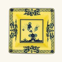 Oriente Italiano Citrino Trinket Tray Square Small Yellow ginori 1735 oriente italiano citrino trinket tray square small yellow