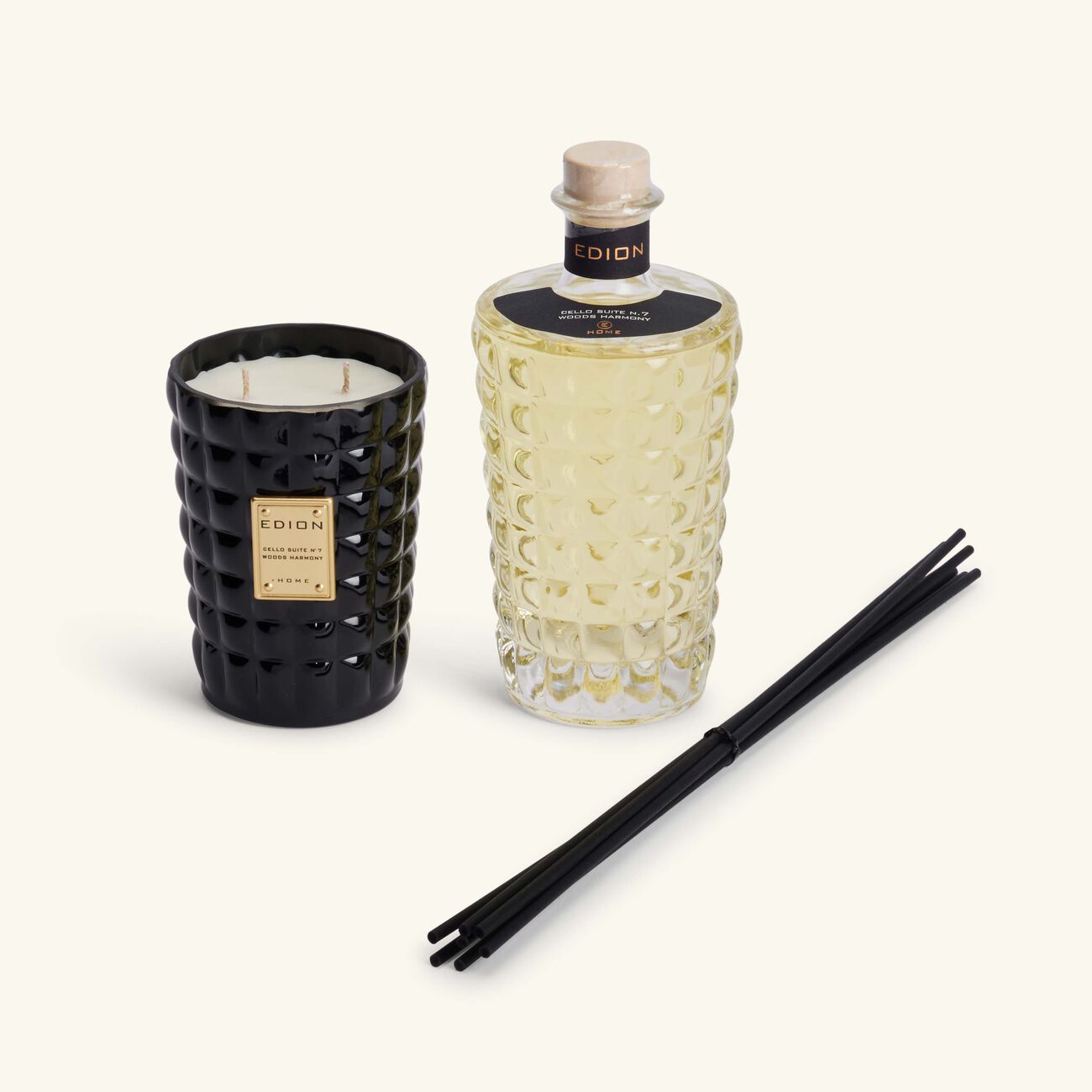 Cello Suite No 7 Wood Harmony Nero Candle & Diffuser Set edion cello suite no 7 wood harmony nero candle diffuser set
