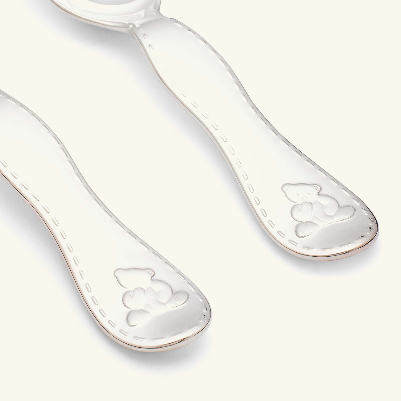 christofle charlie bear two piece baby flatware set silver plated