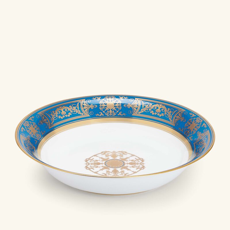 bernardaud aux rois open vegetable dish gold