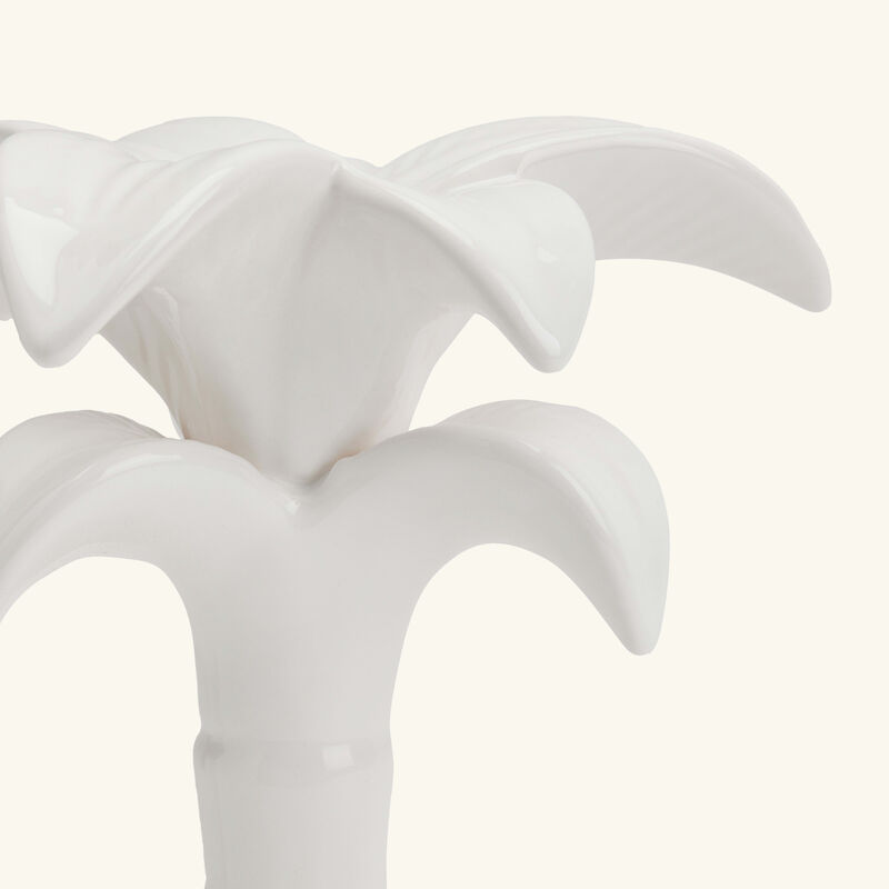 لي أوتومان حامل شموع على شكل شجرة النخيل متوسط أبيض