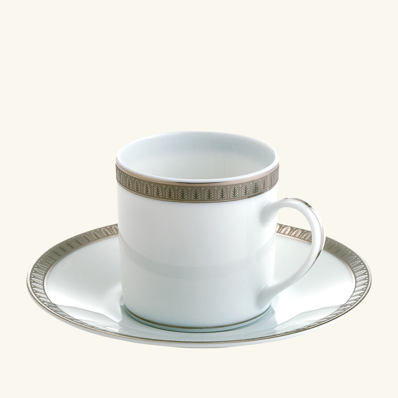 Malmaison Coffee Cup & Saucer Silver christofle malmaison coffee cup saucer silver