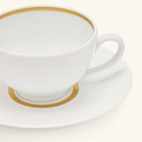 Cronos Or Tea Cup & Saucer White bernardaud cronos or tea cup saucer white