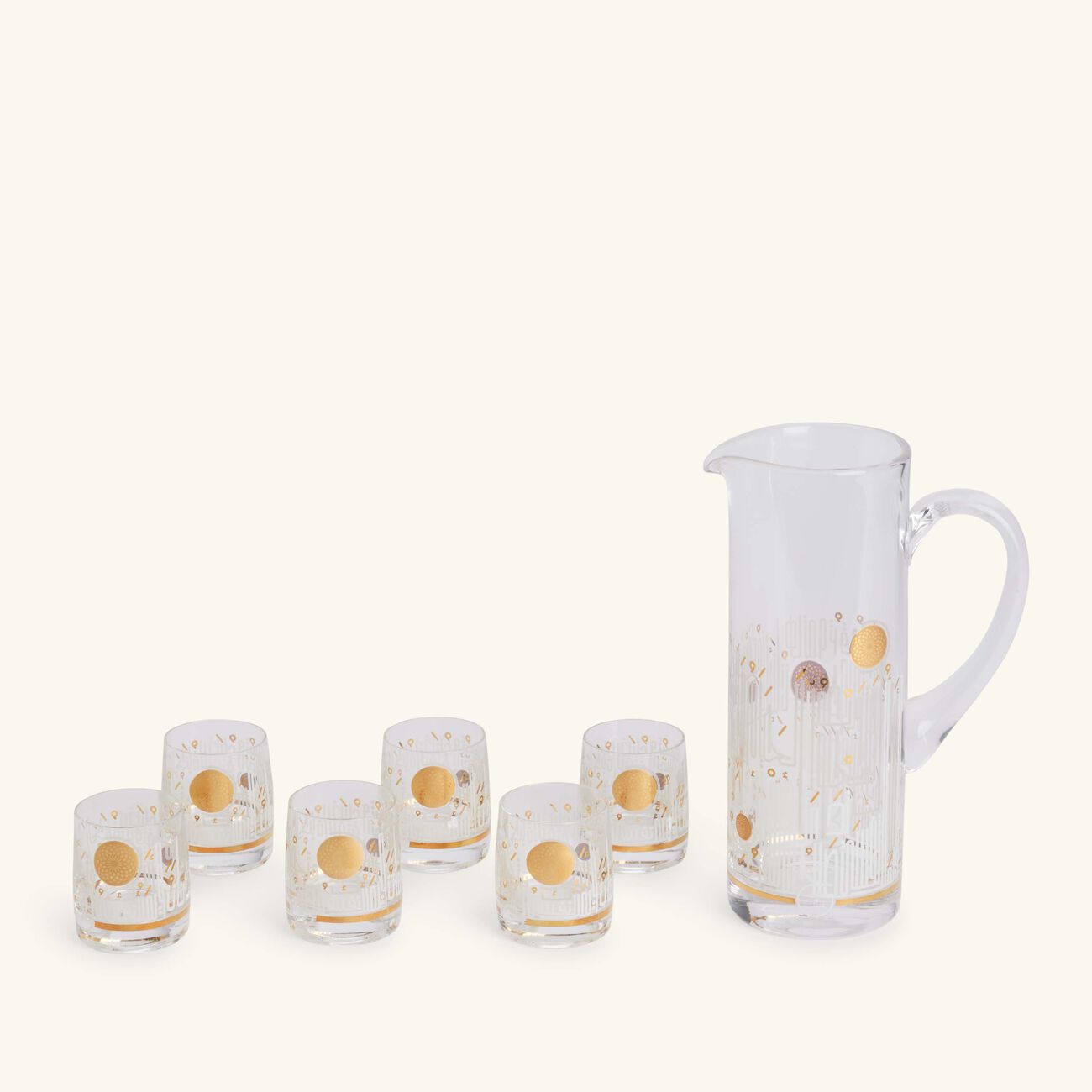 Hayat Drinking Glass and Jug Gold Set of 7 dimlaj hayat drinking glass and jug gold set of 7