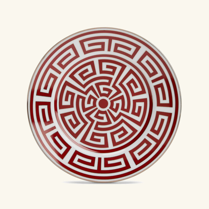 ginori 1735 labirinto dessert plate round red 22cm