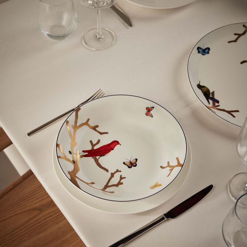 Aux Oiseaux Open Dish Round Gold 24cm bernardaud aux oiseaux open dish round gold 24cm