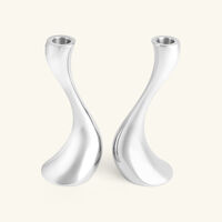 Cobra Candleholder Silver Medium Set Of 2 georg jensen cobra candleholder silver medium set of 2