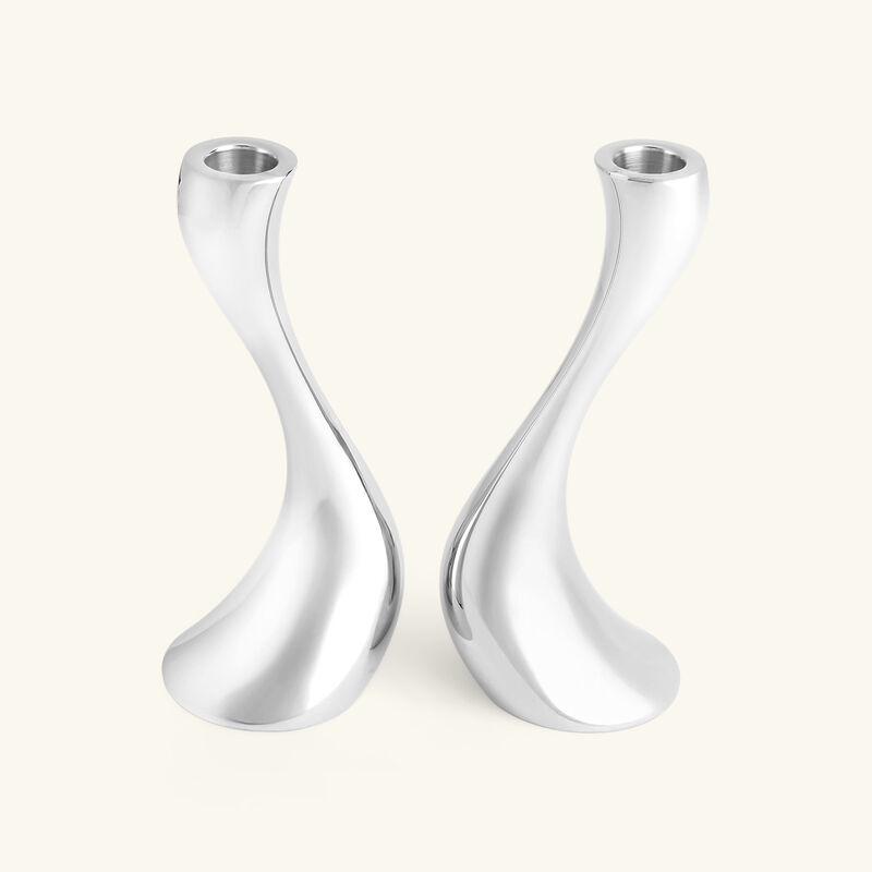 Cobra Candleholder Silver Medium Set Of 2 georg jensen cobra candleholder silver medium set of 2