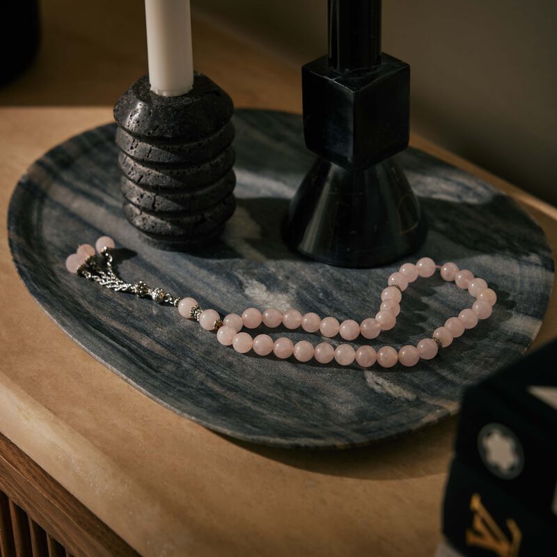 light of sakina misbaha rose agate