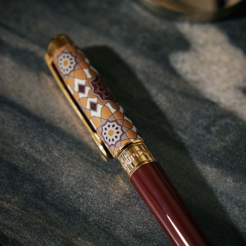 st dupont alhambra medium eternity ballpoint pen red