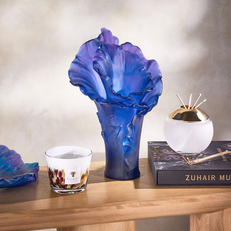 daum arum vase large blue