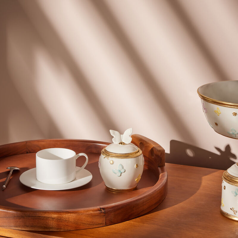 Butterfly Sugar Bowl White villari butterfly sugar bowl white