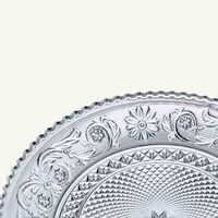 baccarat arabesque bread plate round clear 15cm