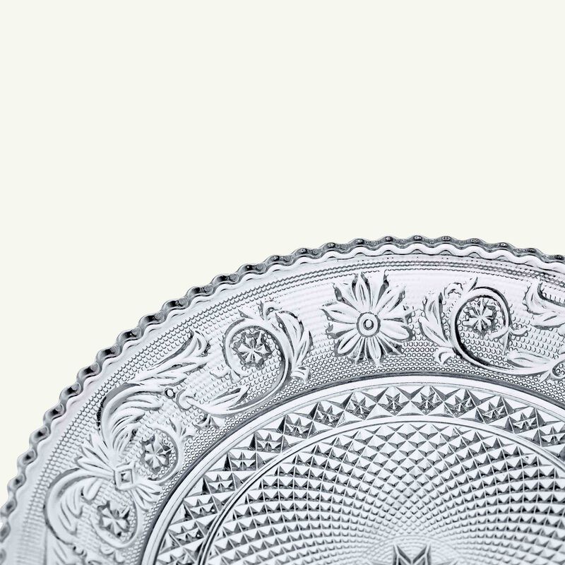 baccarat arabesque bread plate round clear 15cm