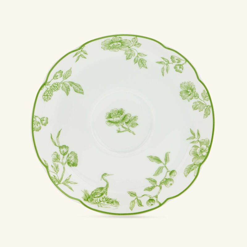 bernardaud albertine tea cup   saucer green set of 2