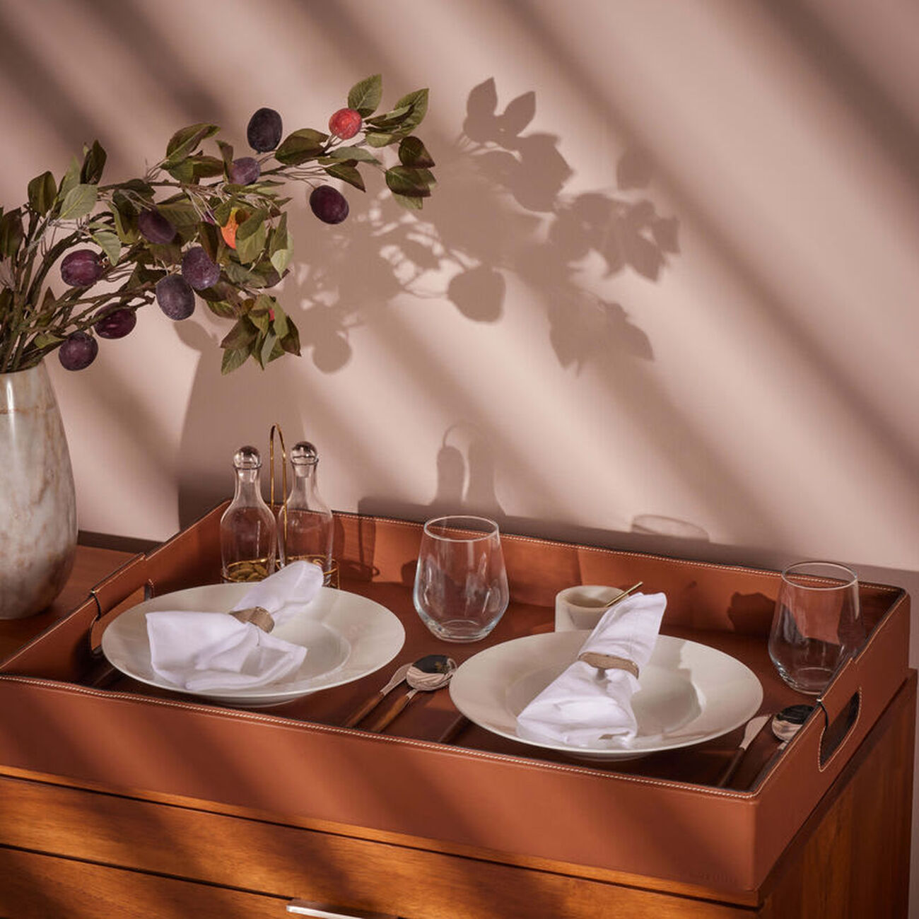 ralph lauren home wyatt serving tray rectangular extra large brown