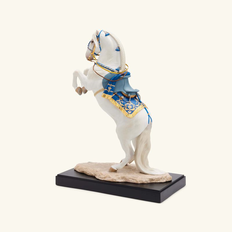 لادرو منحوتة على شكل حصان إسباني أصيل كبيرة زرقاء بإصدار محدود