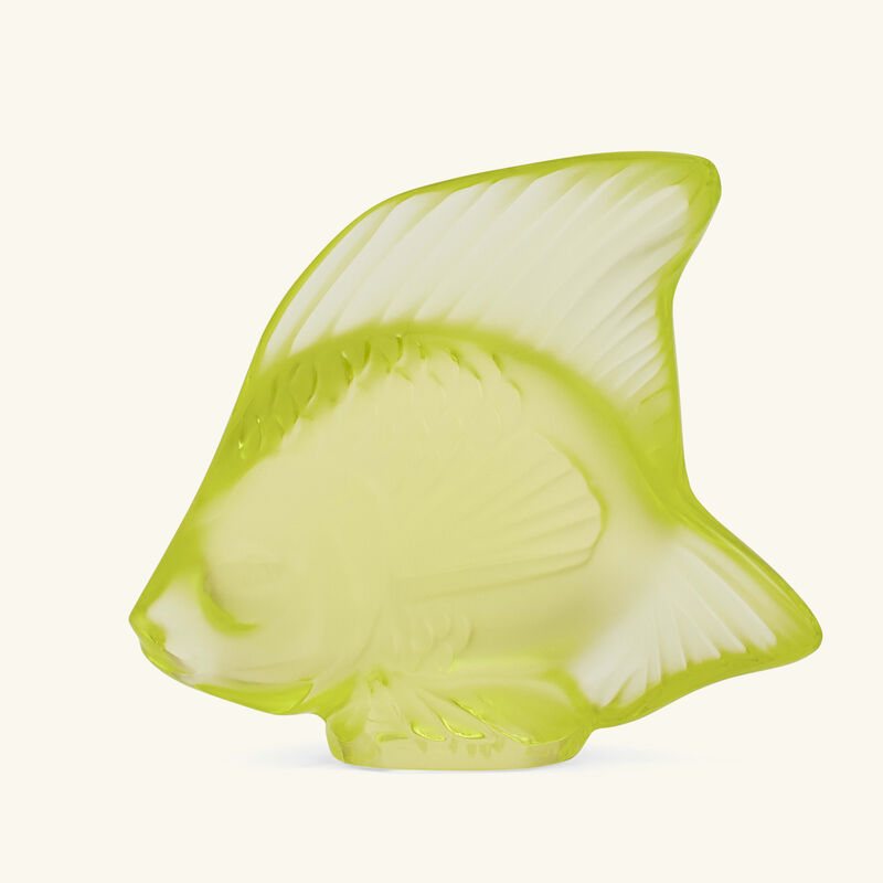 lalique fish figurine small green