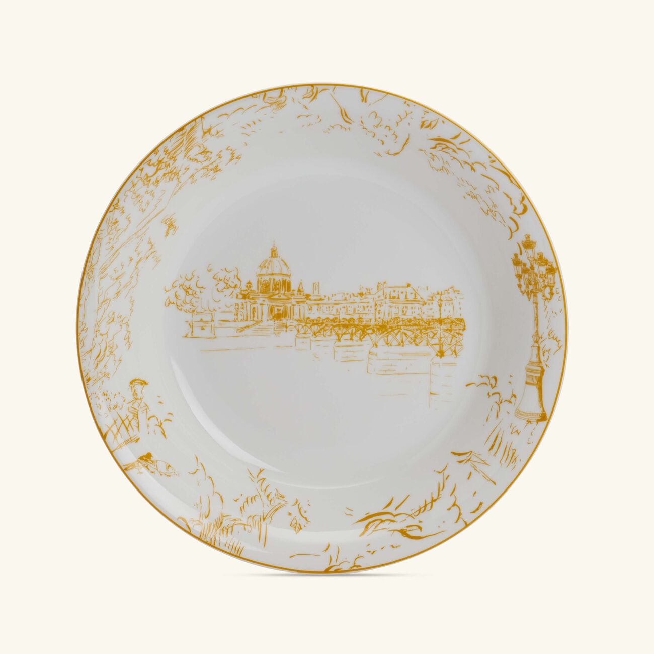 Tout Paris Salad Plate Round Yellow 24cm bernardaud tout paris salad plate round yellow 24cm