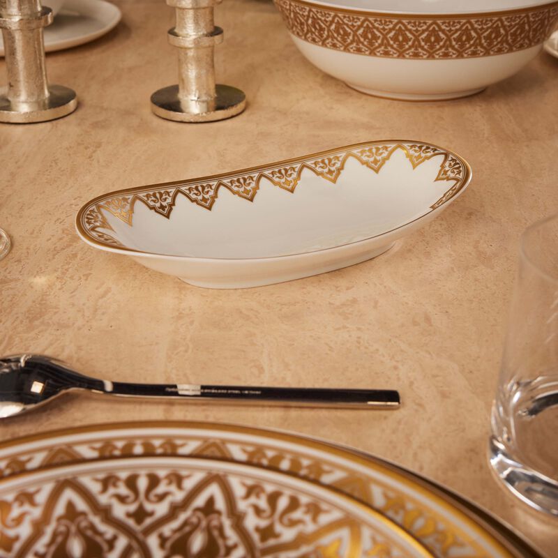 bernardaud venise serving platter oval gold 21cm