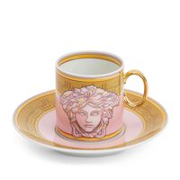 Pink Coin Espresso Cup & Saucer, small