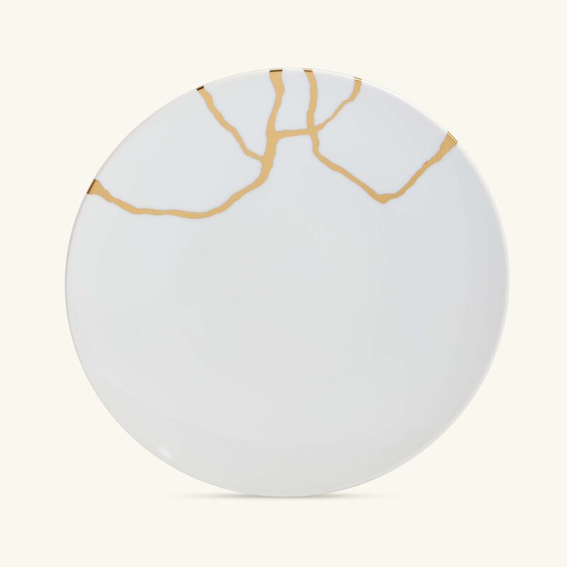 Kintsugi Dinner Plate Round White Set Of 12 bernardaud kintsugi dinner plate round white set of 12