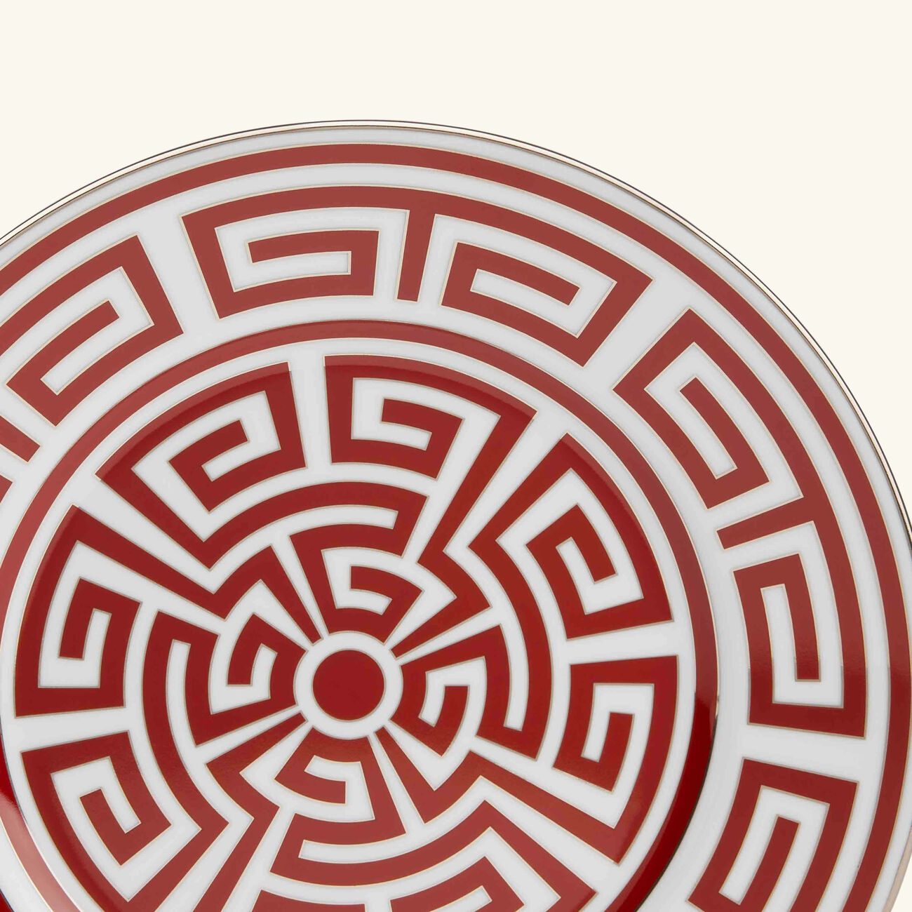 ginori 1735 labirinto dessert plate round red 22cm