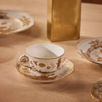 ginori 1735 oriente italiano tea saucer gold