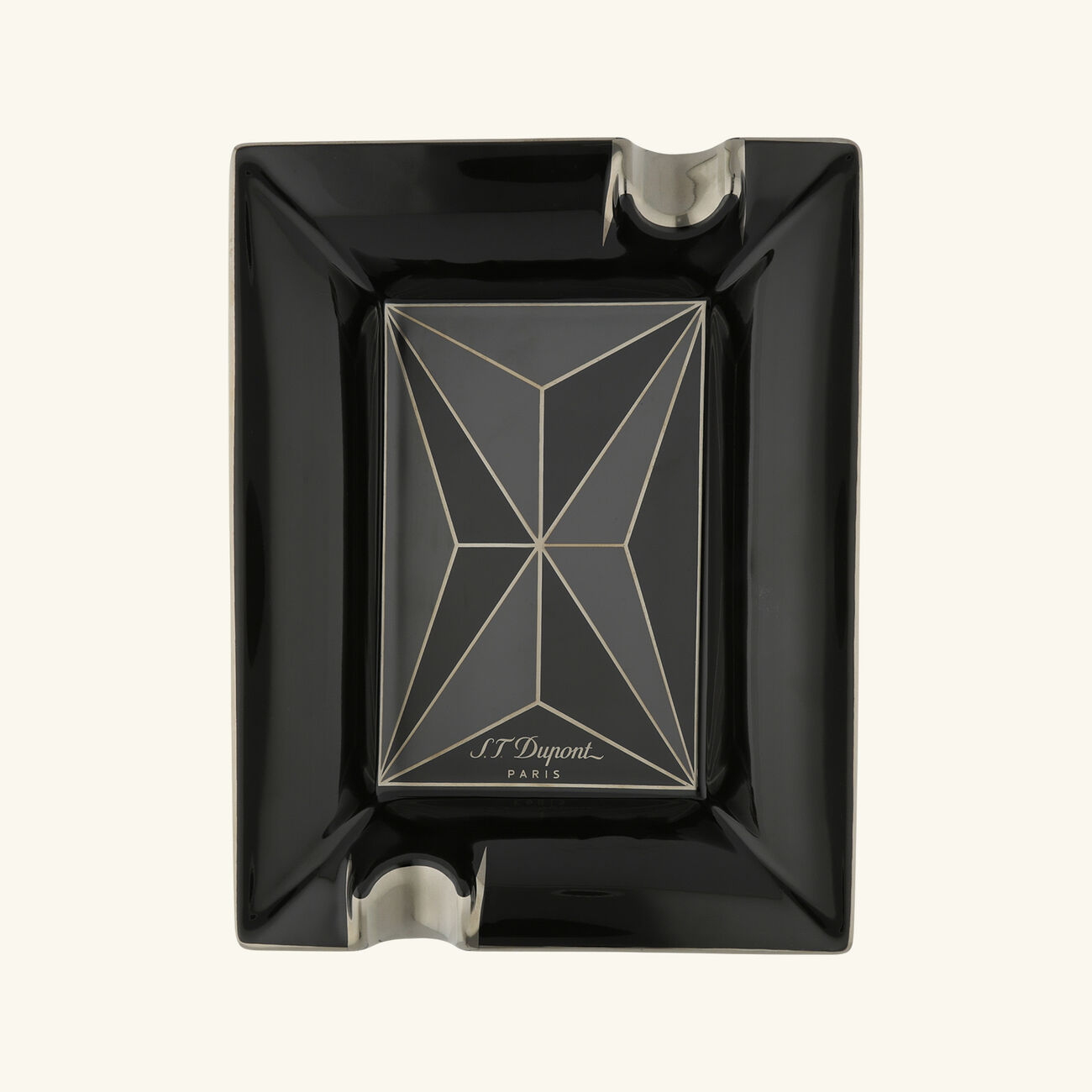 Fire X Ashtray Rectangular Large Black st dupont fire x ashtray rectangular large black