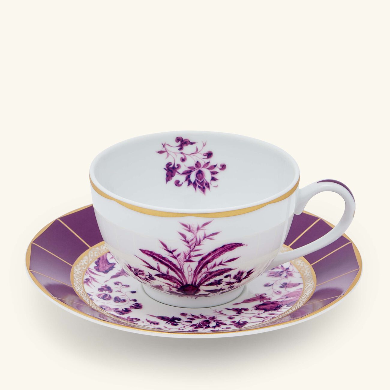 bernardaud tea cup   saucer pink set of 2