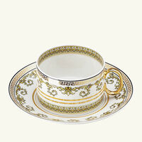 versace virtus gala tea cup   saucer white