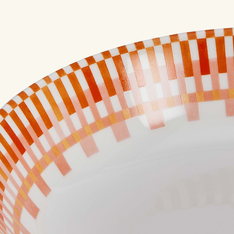 bernardaud terra rosa vegetable dish round orange 24cm