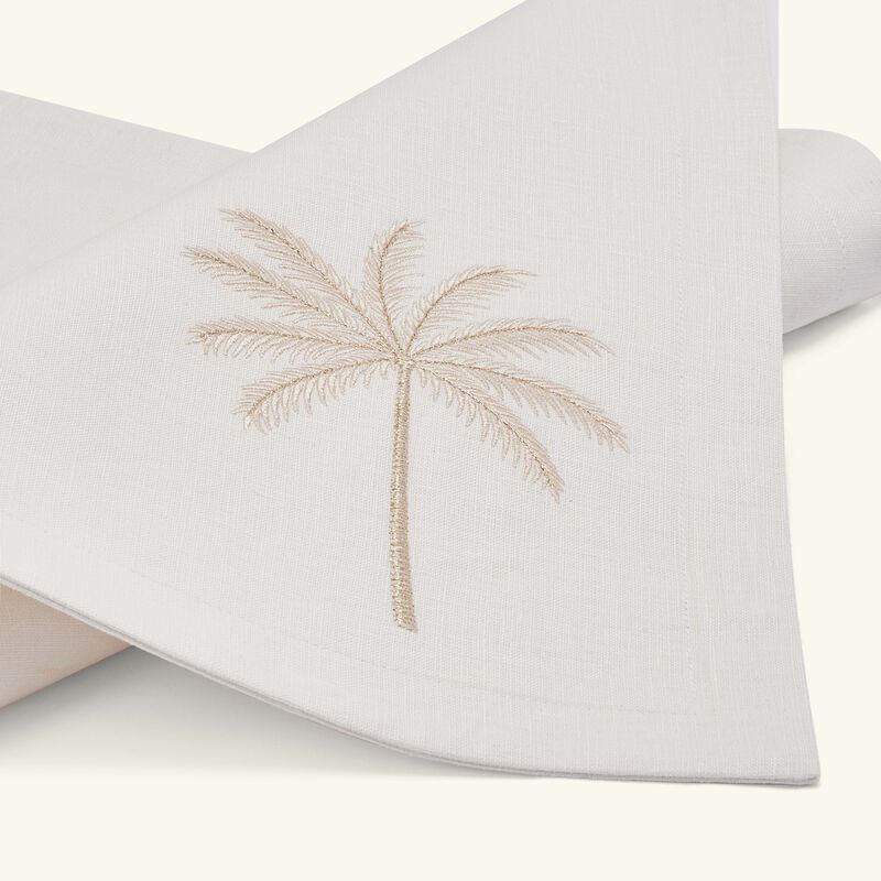 catherine denoual palm tree placemat beige
