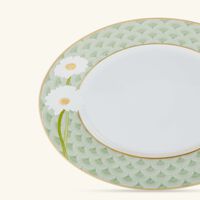 bernardaud praiana bread   butter plate oval green 21cm