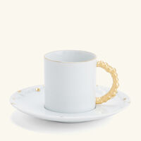 l objet haas mojave espresso cup   saucer white set of 6